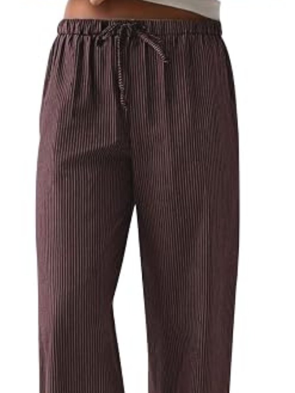 CHYRII Women's Summer Casual Linen Wide Leg Pants (XL)
